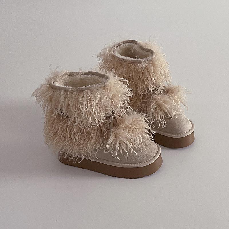 

Удобные и простые женские пушистые сноубутсы на толстой подошве, модные и универсальные для осени и зимы, с мягким характером и плюшевой теплой ш 40