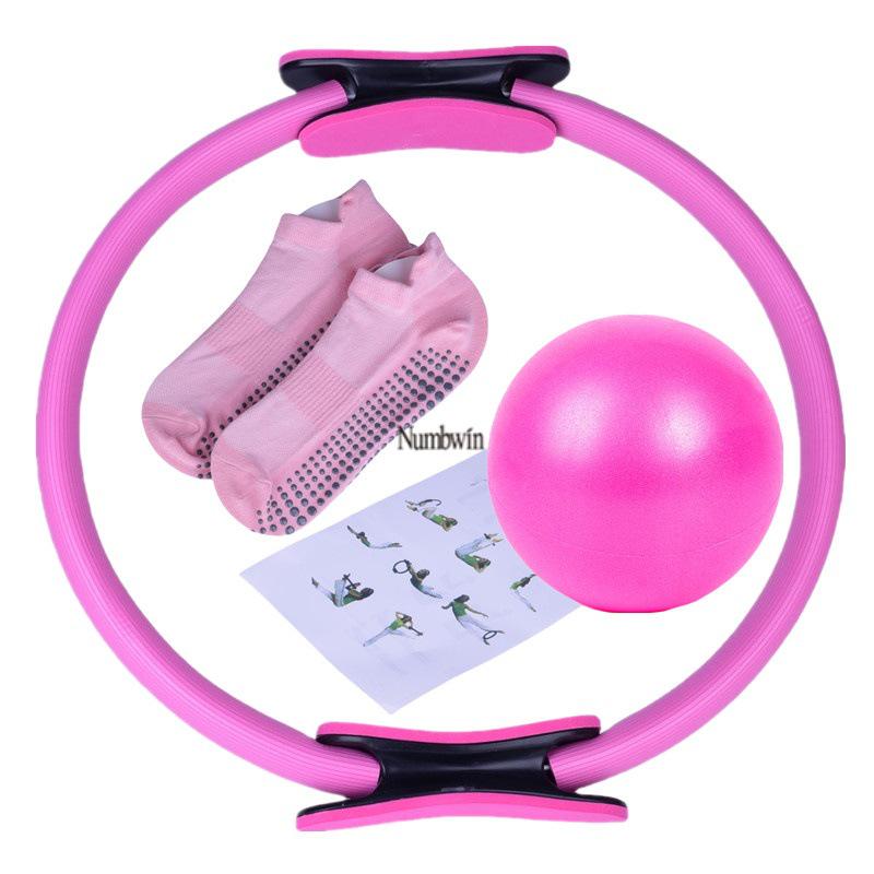 Numbwin 17-Piece Yoga & Pilates Set: Resistance Bands, Gliding Discs & More for Home Fitness