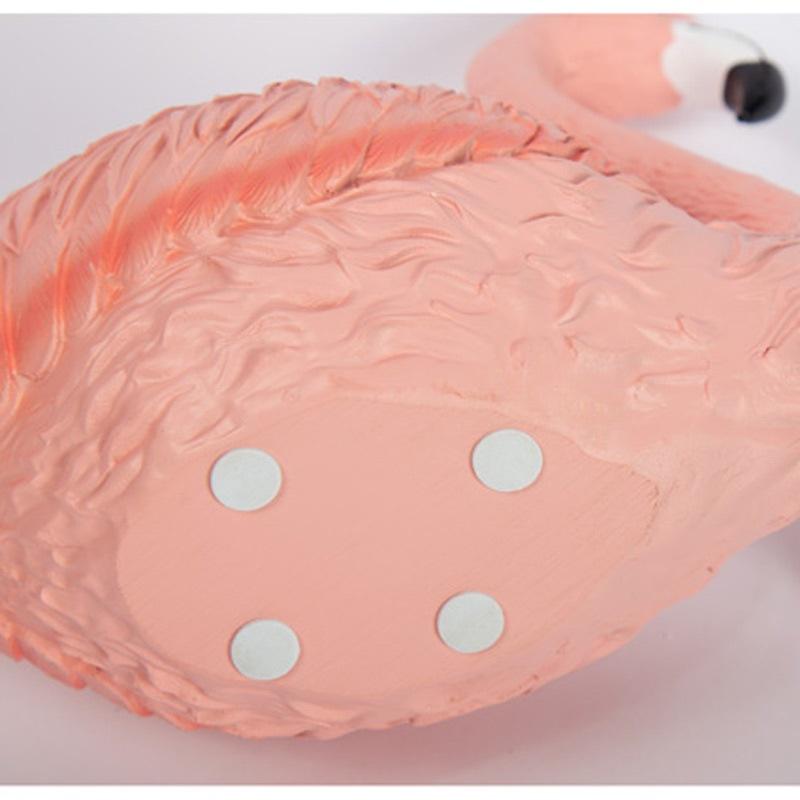 1Pcs Kreative Harz Handwerk Veranda Hause Lagerung Ornamente Flamingo Dekoration Lagerung Box