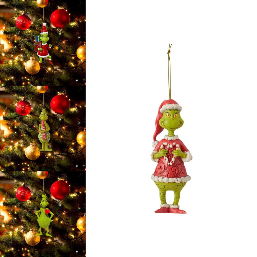 Parti Ev Dekorasyonu İçin Muhteşem The Grinch Noel Ağacı Kolye Süs