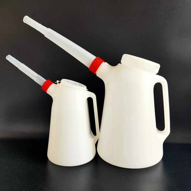 Practical Oil Pot 2/3/4 Liter Oil Measuring Jug for W/ Long Spout High Density Graduated Measuring Container for Motorcy