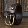 Handmade Vintage Distressed Frosted Leather Pin Buckle Men's Cowhide Belt Men's Casual Belt