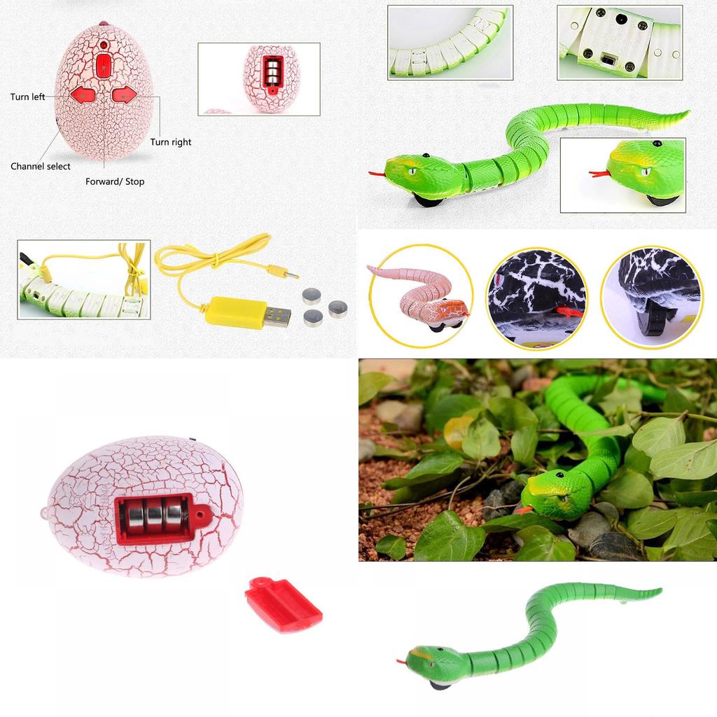 Terrifying Remote Control Snake Rattlesnake Mischief Toy With Premium Quality Green Finish