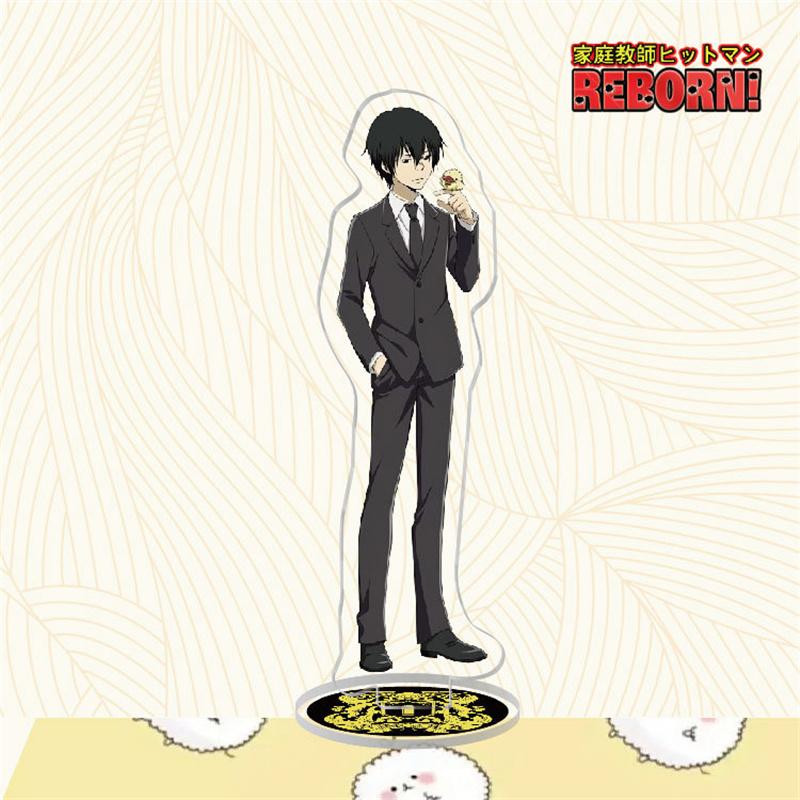 Anime Hitman Reborn Cosplay Akrilik Standı Modeli Plaka Gokudera Hayato Sawada Tsunayoshi Hibari Kyoya Ayakta Burcu Anahtarlık