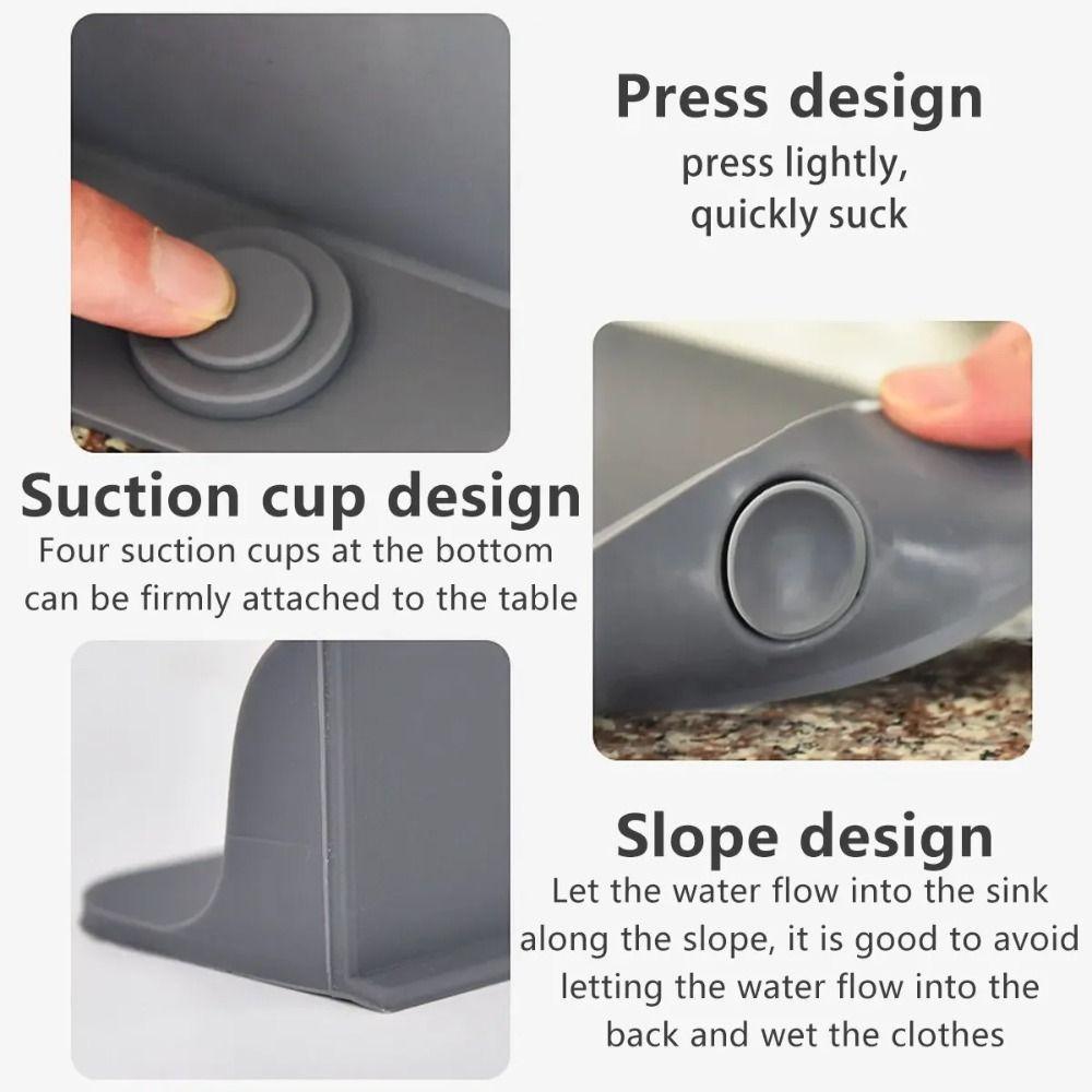 Suction Cup Water Splash Guards Anti-Splatter Sink Splash Guard  Fruit Vegetable Washing