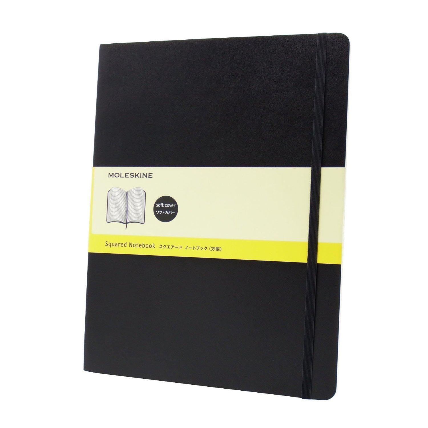 

Moleskine Classic Notebook Soft Cover Grid XL Size wide x 25cm Black QP622 (19cm long) чёрный
