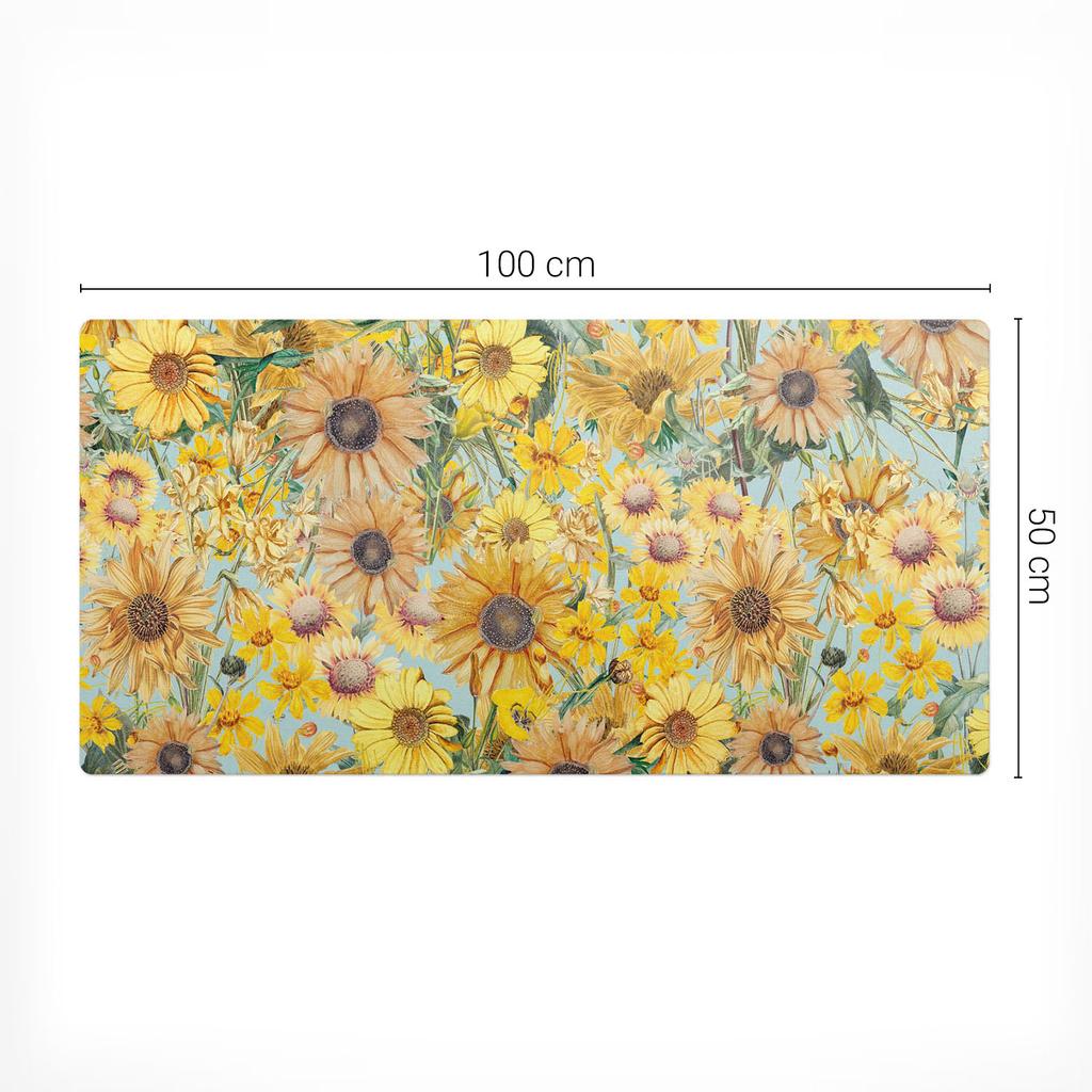 Mata Ochronna Na Blat Z Modnym Nadrukiem Kwiatowy Wzór Łąkowy 100X50 Cm