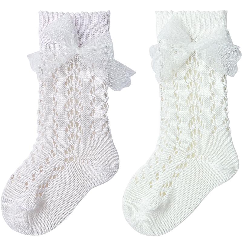Balabala Girls Sweet Summer Breathable Mesh Mid-Calf Socks (2-Pack) 80