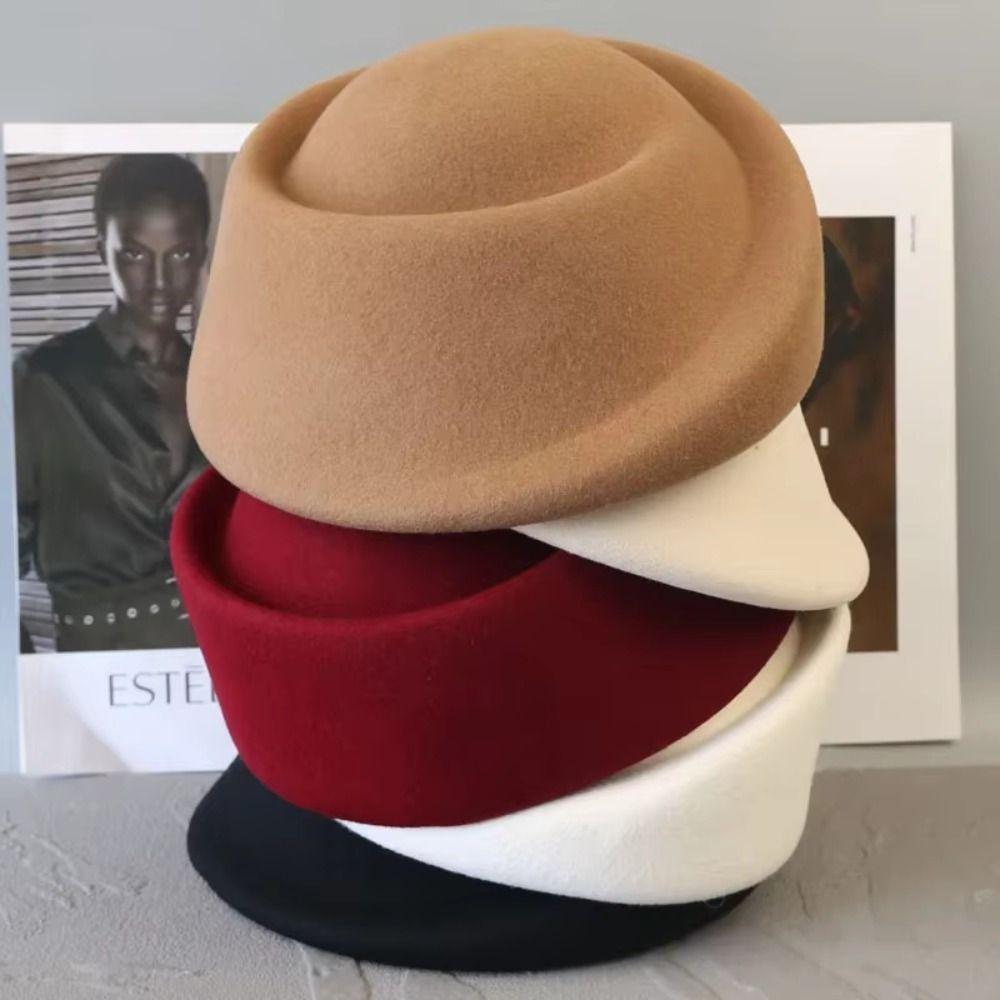 Hepburn Style Beret Hat Elegant Fedora Hat Fashion Fascinators Hats  Fashion Show