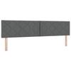 Box Spring Bed with Mattress Dark Gray 200 X 200 Cm Fabric