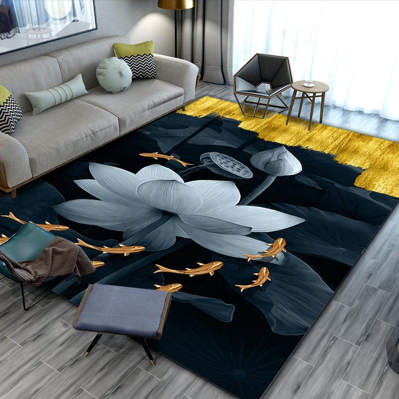 Crystal Velvet Carpet For Home Living Room Area Rug Couch Coffee Table Mat Bedroom Floor Mat Stain Resistant Soft Plush Carpet