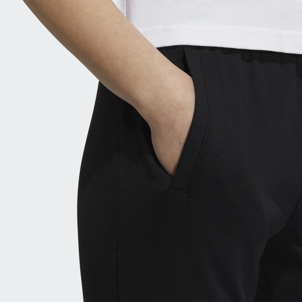 Adidas Neo Logo Print Knitted Cuffed Sweatpants Women Bottoms Black H36734