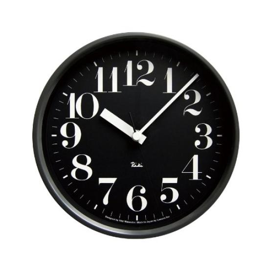 Lemnos Riki Steel Clock Clock Black BK RIKI STEEL CLOCK Radio-Controlled WR08-25 чёрный