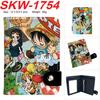 One Piece Anime Druckknopf Geldbörse Vertikaler Kartenhalter Münzbörse für Schüler Männer Frauen