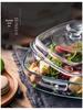 Heat-Resistant Crystal Glass Pot with Lid for Oven & Microwave; Double-Ear Soup Bowl for Steaming & Stewing.
