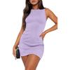 Solid Color round Neck Sleeveless Dress Solid Color round Neck Sleeveless Dress Female
