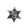Vintage Zeshoekige Metalen Sheriff Badge Broche