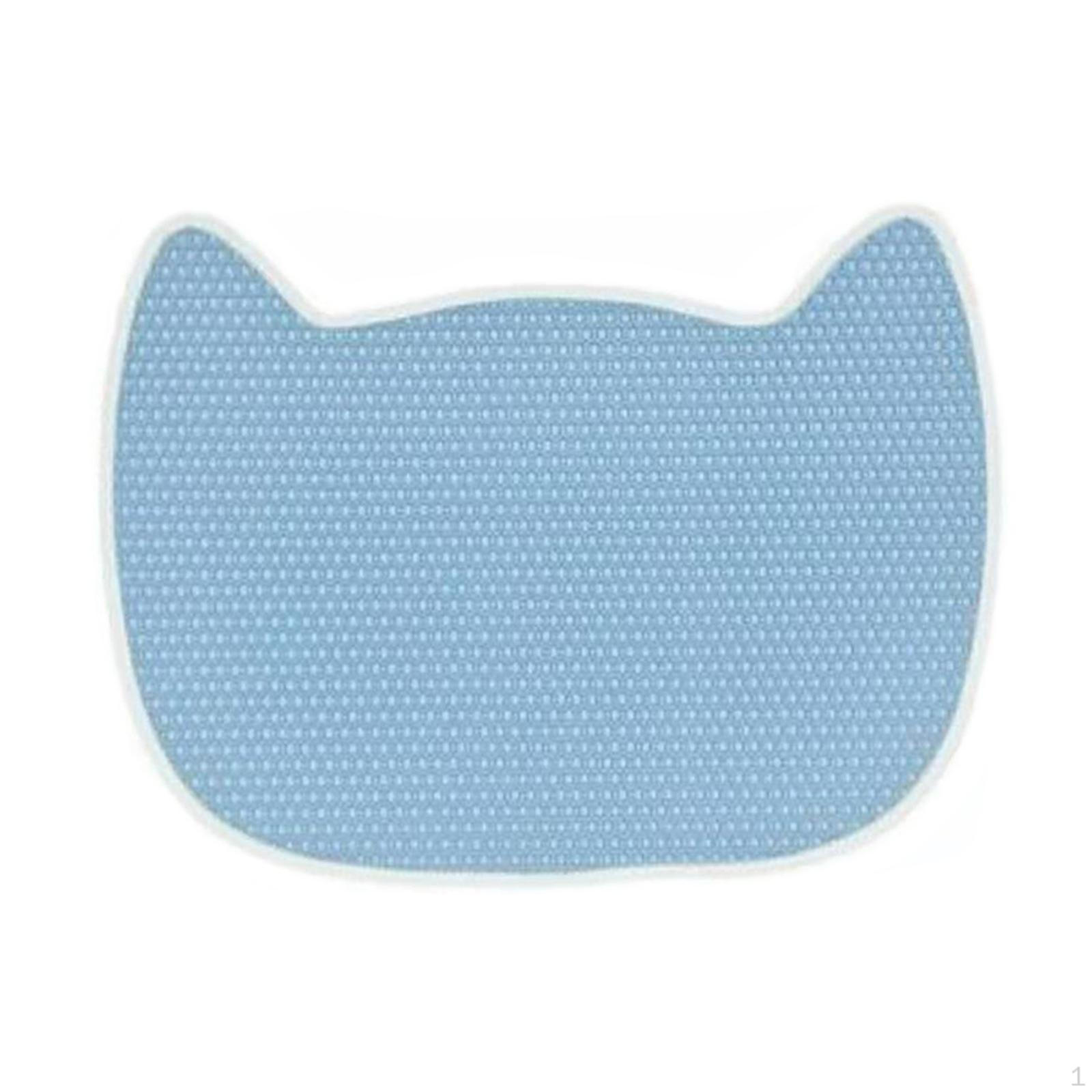 

Double Layer Cat Litter Mat, Rug Trapper Kitty Supply Washable Placemat Easy clean for Feeding House