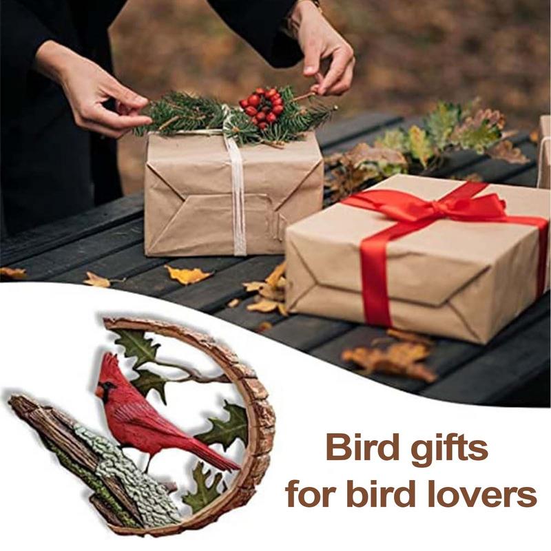 Figurka Czerwonego Ptaka Statua Ptaka Żywica Figurki Czerwonego Ptaka Walentynki Statua Ptaków Czerwone Ptaki na Chiński Nowy Rok Walentynki