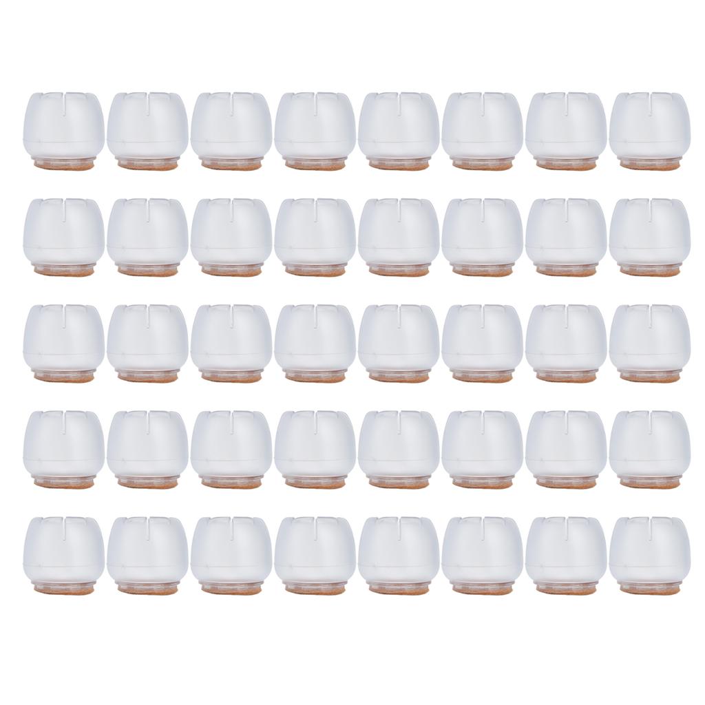 40PCS Chair Leg Protector Thickened Silicone Table Leg Cover Transparent Non Slip Furniture Leg Protector