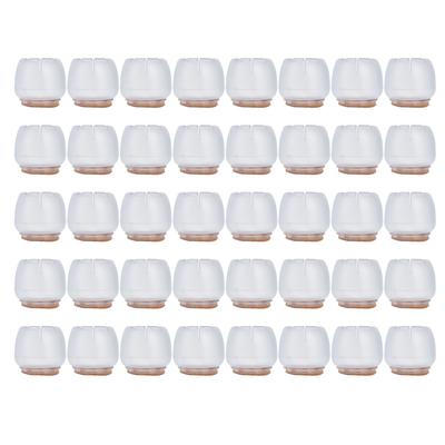 40PCS Chair Leg Protector Thickened Silicone Table Leg Cover Transparent Non Slip Furniture Leg Protector