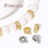 18K Gold Plated Brass with Zircon Pendants Bail With Closed Ring,Bale For Pendant Accessories For Jewelry,DIY Bracelets Findings