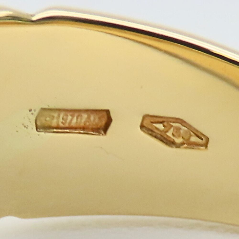 Used BVLGARI Ring EU#49.5 K18 yellow gold 8.5g Yellow Gold green jewelry