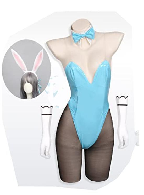 

Игровой персонаж Bunny Girl PU Leather Kakutate Karin Karin Ichinose Asuna Asuna Cute Photo Cosplay Costume Asuna L [Одежда принцессы]