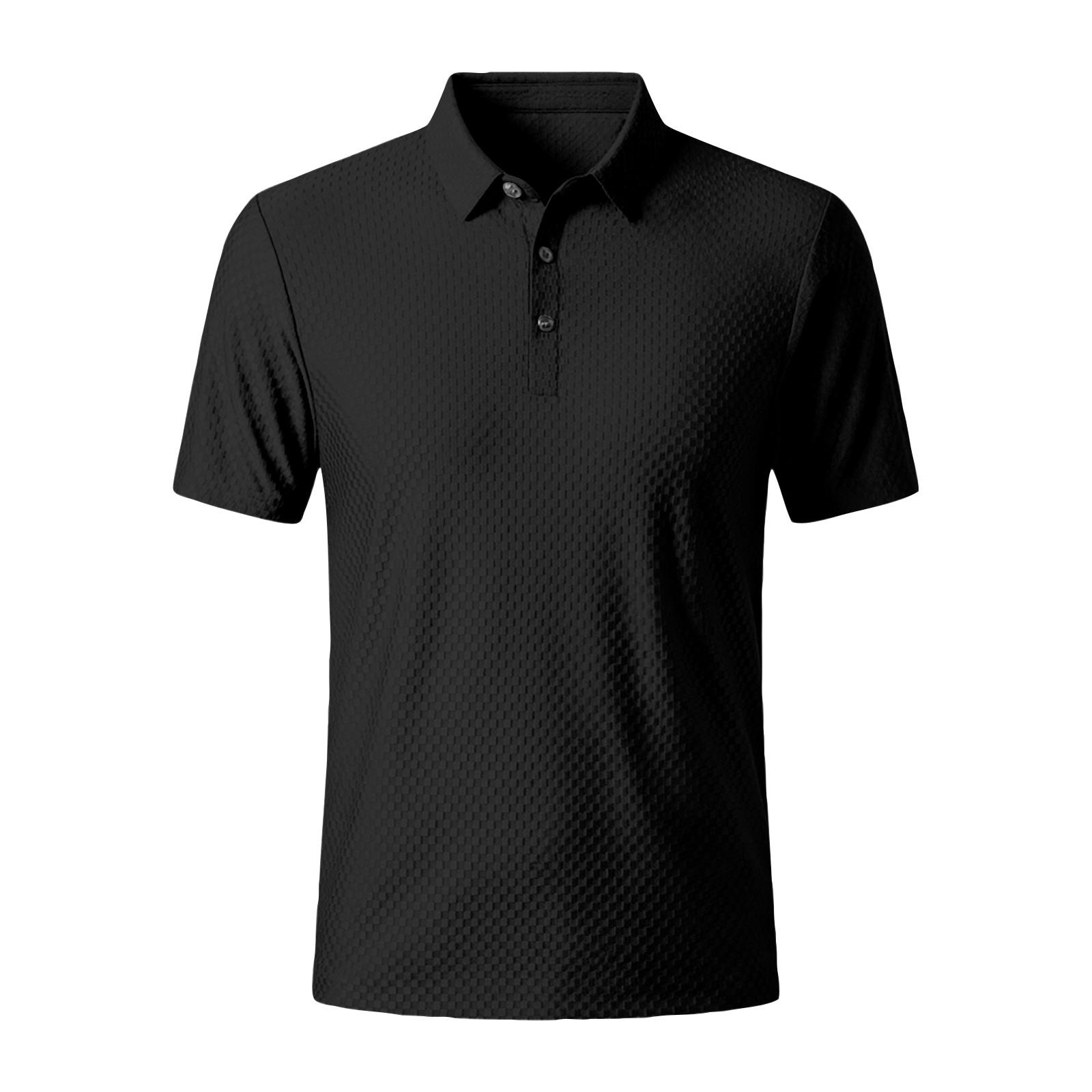 Men s Ice Silk Mesh Short Sleeve Button Shirt - Summer Casual Top for Golf and Outdoor L