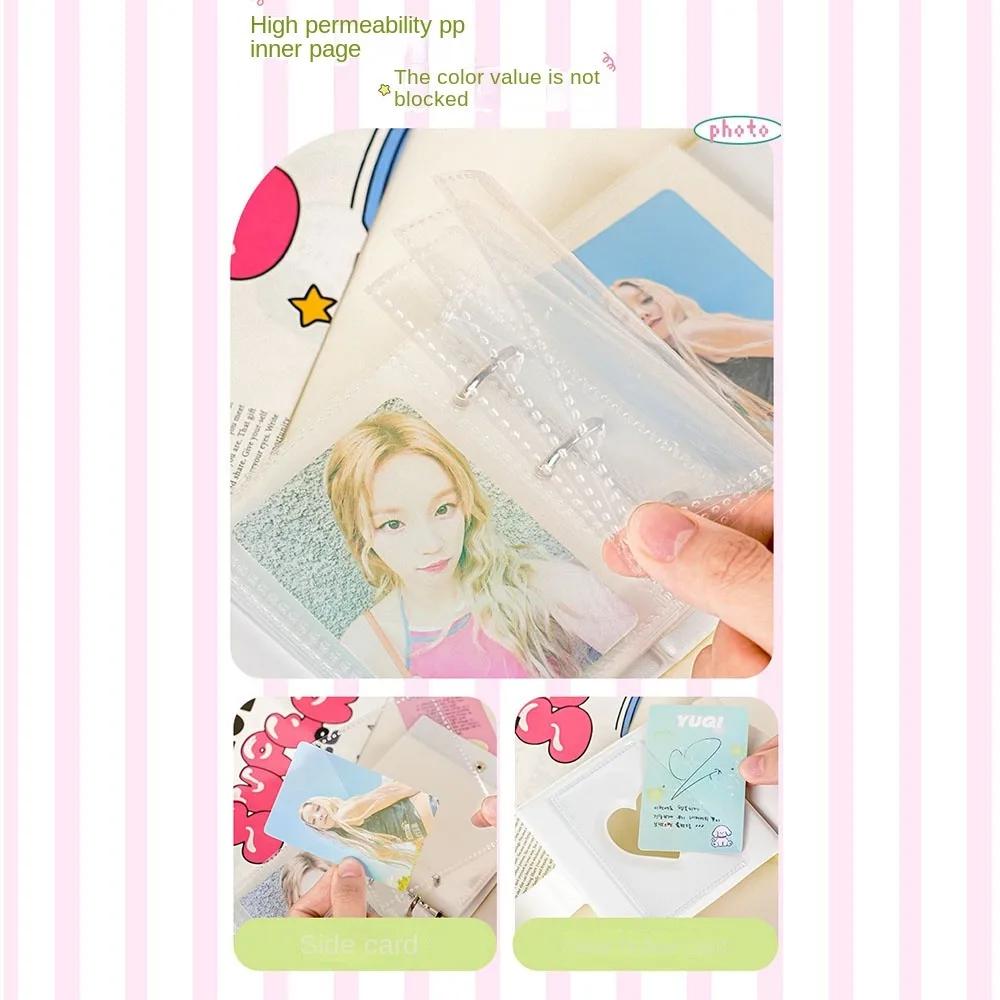 Nuevo Álbum de Fotos Kawaii Mariposa PVC Corazón de Amor Hueco Portatarjetas 3 Pulgadas Colección de Tarjetas de Ídolos Mini