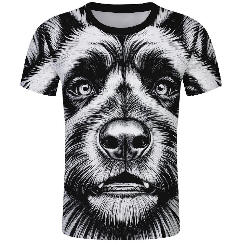 Hund T-shirt Anpassat Namn Laglogotyp Seriefigur Djur Huvudbonad Topptryck Foto Text Kläder