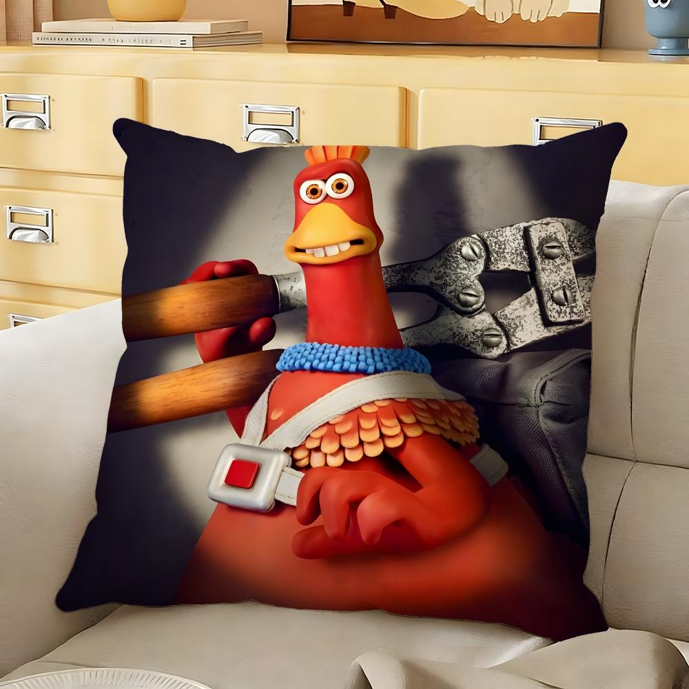 Cartoon CChicken RunS Cushion Cover Soft Durable Reversible Pillow Cover Home Car MultiScene Daily Comfort Pillowcase