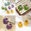 Beautifully Designed Floral Leaf Earrings In Vibrant Hues For Everyday Wear