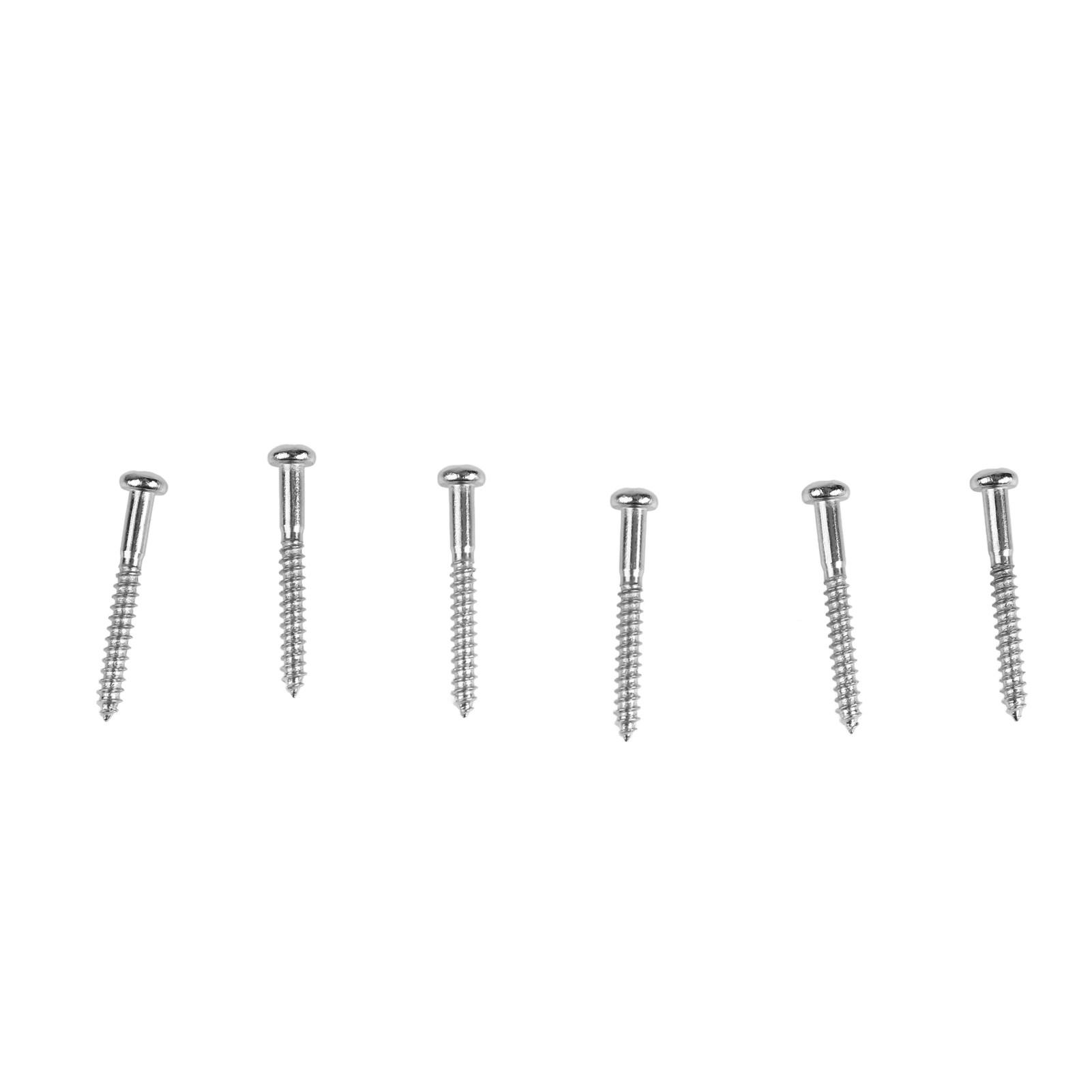 

6Pcs Guitar Bridge Screws Set Mounting Parts Electric Musical Instrument Accessories Silver