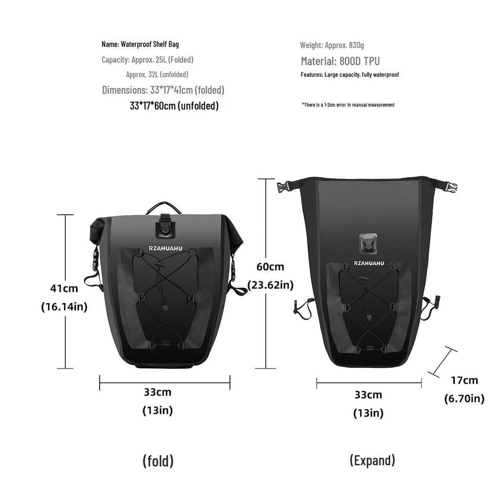 Fahrrad-Gepäckträger hinten & Satteltasche - Fahrradrucksack & TPU-Zubehör