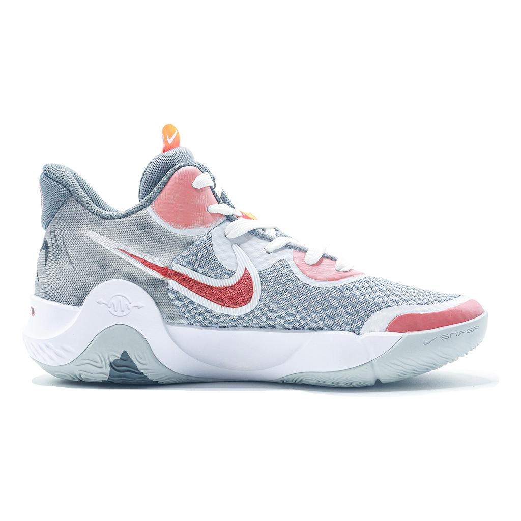 Nike KD Trey 5 IX Abriebfeste Mittelhohe Basketballschuhe Herren Grau Orange CW3402-011(Team631- )