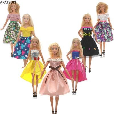 Fashion Doll Dress For Barbie Doll Outfits For Barbie Clothes Princess Gown 1/6 Dollhouse Accessories Toys For Children Gifts