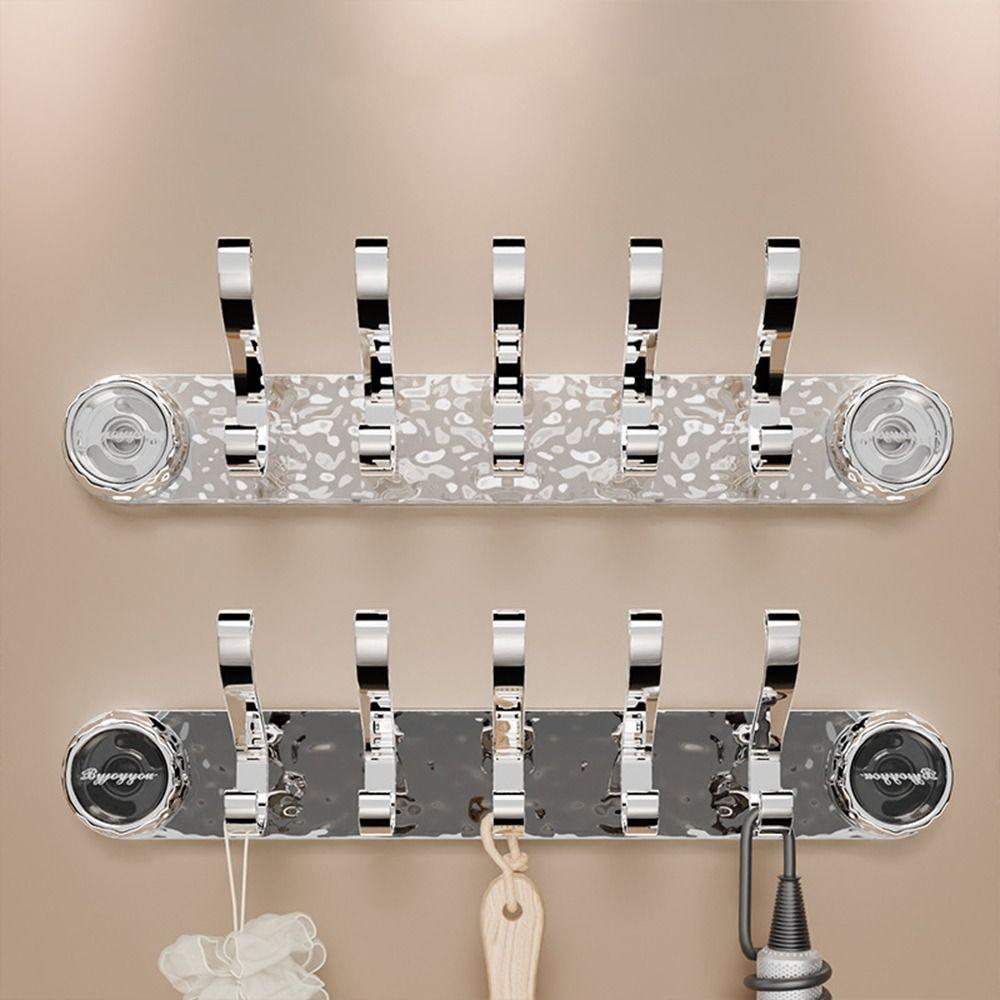 

Multi-Purpose Wall Mounted Hooks Strong Bathroom Hook Fashion Kitchen Utensils Storage Row Hook білий