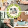 6PCS Cleaning Dishcloths Reusable Kitchen Dish Towels Grid Stripe Pattern Dishcloth Absorbent Lint Free Cloth Washable Duster Rags Tea Towels