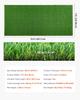 Artificial Grass, 457.2 X 213.36 Cm Fake Grass Turf Rug, 3.5 Cm Pile Height Realistic Synthetic Lawn Carpet Roll Mat, Easy Clean Drainage Holes for