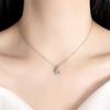 Weihuaxia Titanium Steel Necklace Snowflake Zircon Pendant Advanced Sense Qixi Festival Clavicle Chain