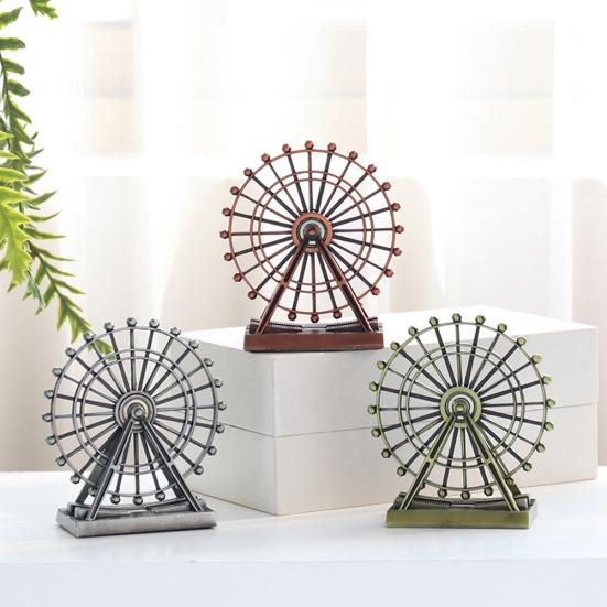 Retro The London Eye Creative Metal Ferris Wheel Ornament Home Desk Decor Gift