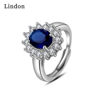 Lindon Classic Copper Alloy Zircon Ring Ladies Jewelry Wedding Promise Party Gift