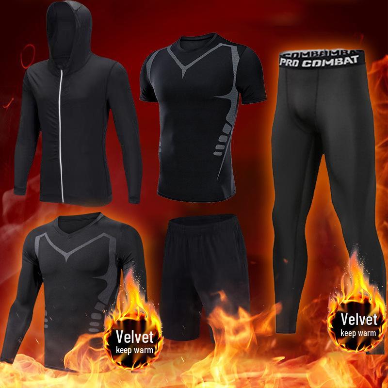 

Men s High Elasticity Winter Running Base Layer Suit XL