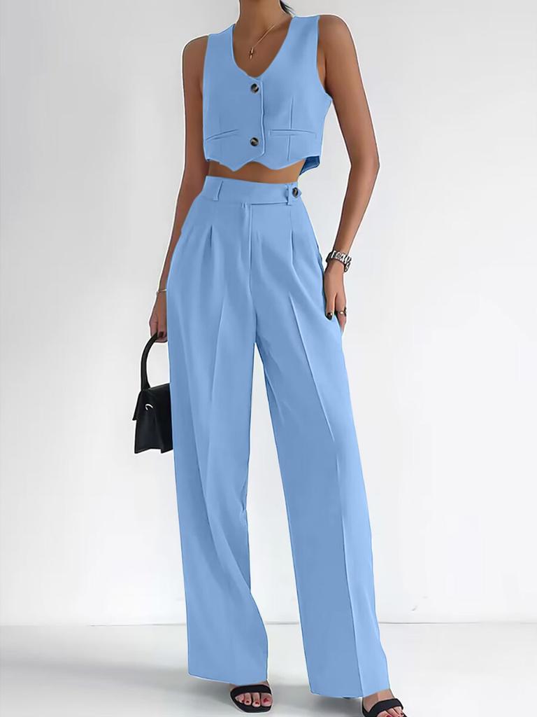 Women's Fashion Casual Vest Set