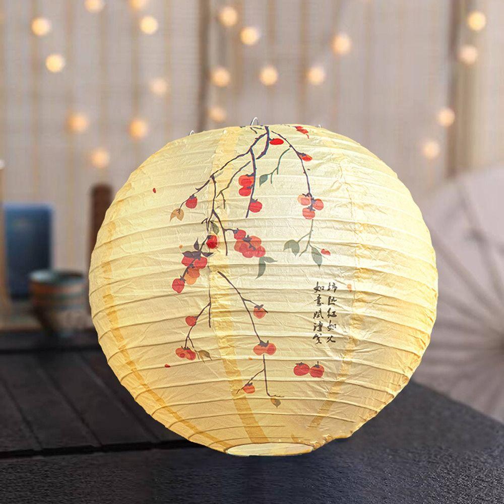 Traditional Festival Antique Lantern Luminous Round Paper Lantern  Lantern Festival