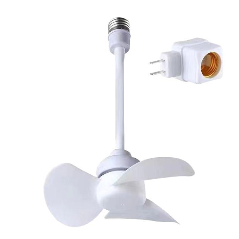 5W Small Cooling Fan E27 Screw Home Ceiling Fan Desktop Electric Fan For Kitchen Bedroom Dormitory Living Room Study Table Fans