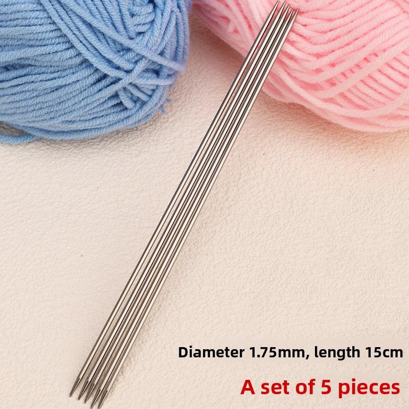 Agujas de tejer de acero inoxidable, Ganchos de ganchillo, Agujas de puño de 15 cm, Calcetines tejidos a mano, Herramientas especiales para tejer para hacer muñecas, Agujas cortas