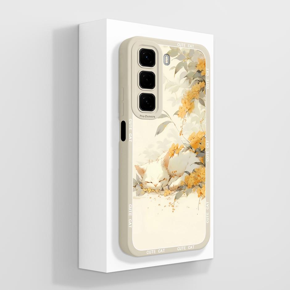 For Infinix Hot50 50i 50Pro 50Pro+ Case Lovely Cat Panda Fall Prevention Unique Phone Cover For Infinix Hot 50 Pro Plus 50i Capa