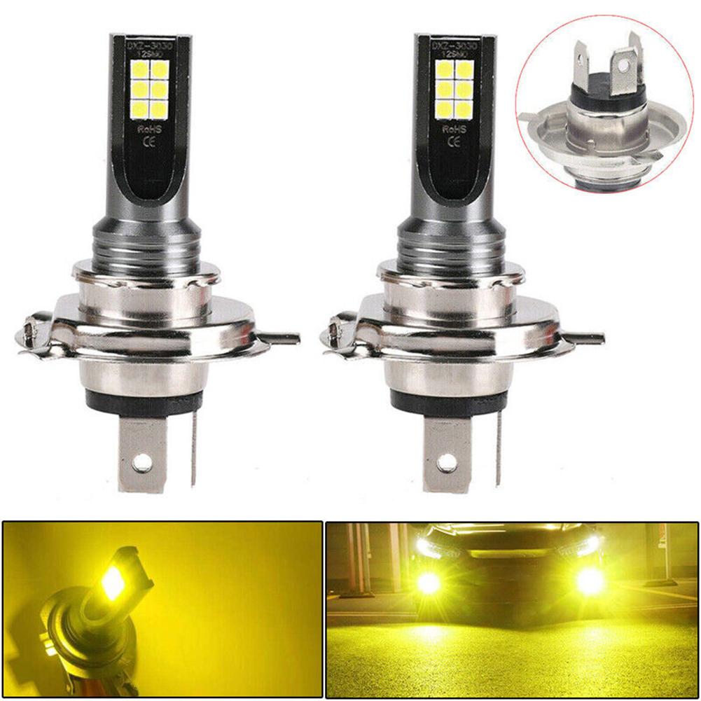Headlights H4 LED DC 12V Fog Light Golden Yellow High Low Beam Car Accessories High Quality Material Brand New